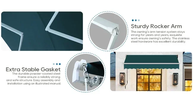 Patio Awning Retractable Awning Sun Shade Awning