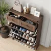 Shoe Storage Cabinet Flip Drawers & 2 Drawers,Shoe Cabinet Storage with Legs for Entryway,Freestanding Shoes Organizer 4