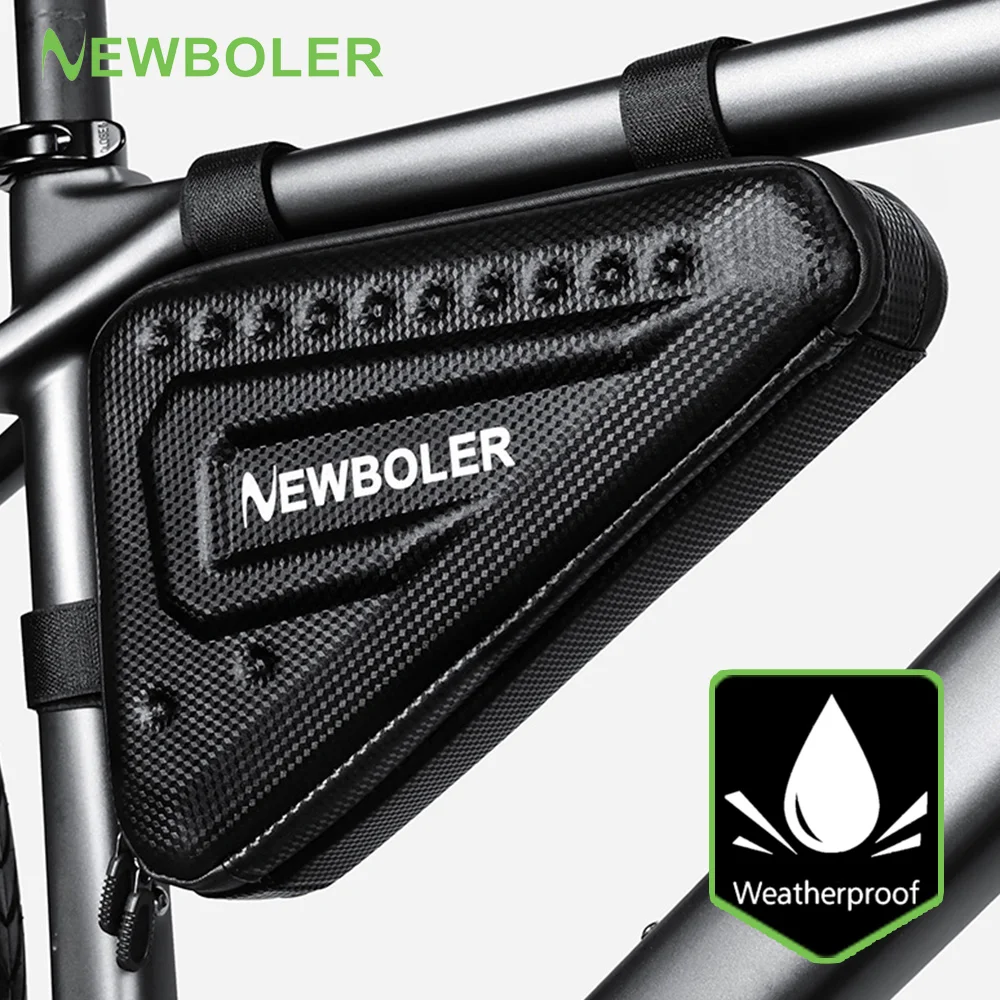 NEWBOLER Wasserdichte EVA Radfahren Schlauch Tasche 2,5 L MTB Rennrad Dreieck Tasche Radfahren Rahmen Front Tasche Reparatur Werkzeuge