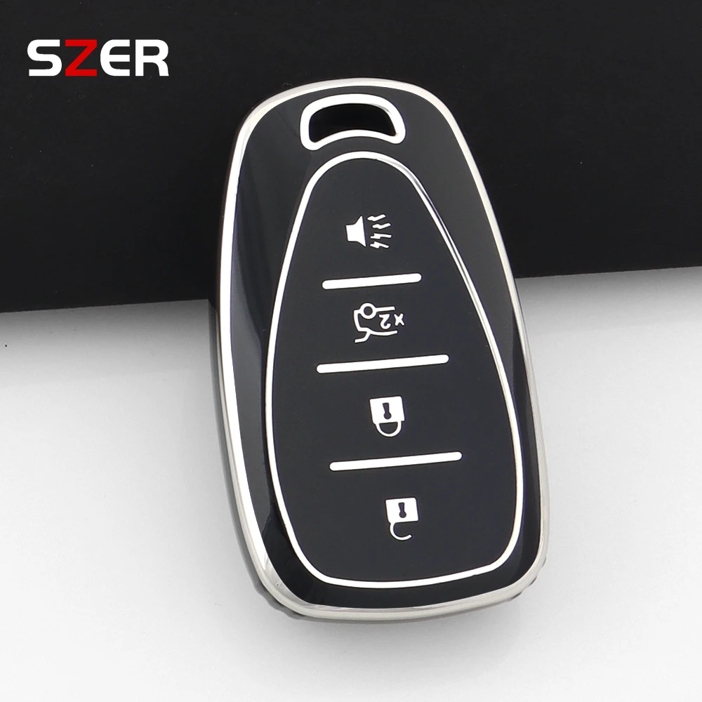Premium TPU Car Key Case Cover with Keychain