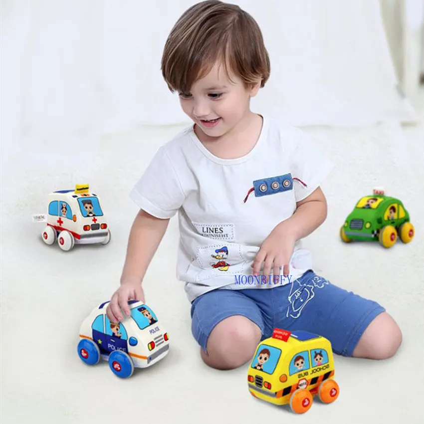 

2023 Plush Car Soft-Sided Stuffed Cars with Pull Back and Toddlers Best Gift Toy Car Toys for Kids 2 To 4 Years Old Toy Car
