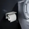 Toilet Paper Holder Wall Mount, Fits Mega Rolls Size  Toilet Paper Holder with Shelf,  Premium Rustproof Stainless Steel,Silver 3