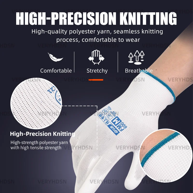 Ultra-Thin Safety Work Gloves For Men&Women 3pairs