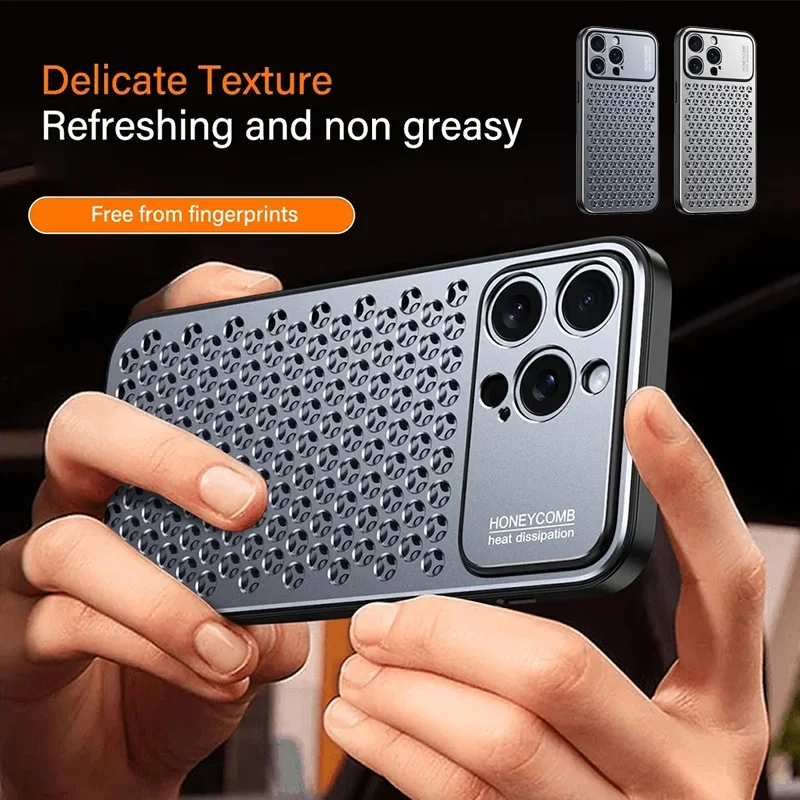 Premium Aluminum Alloy Breathable Back Cover Phone Case