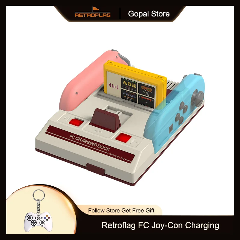 Retroflag Fc Charing Per Switch Joy-Con, Caricabatterie Dock Charger Station Per Nintendo Switch Oled Ns Lite Controller Sinistro E Destro