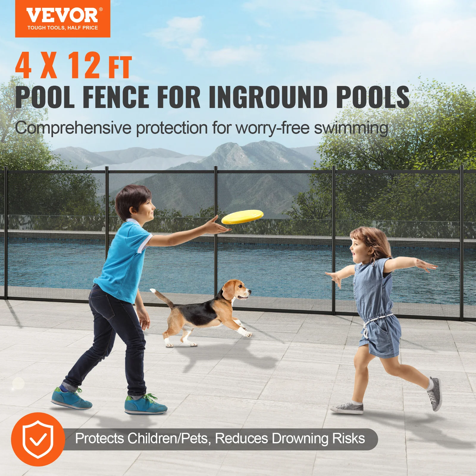 VEVOR Removable Pool Fence for Child Safety