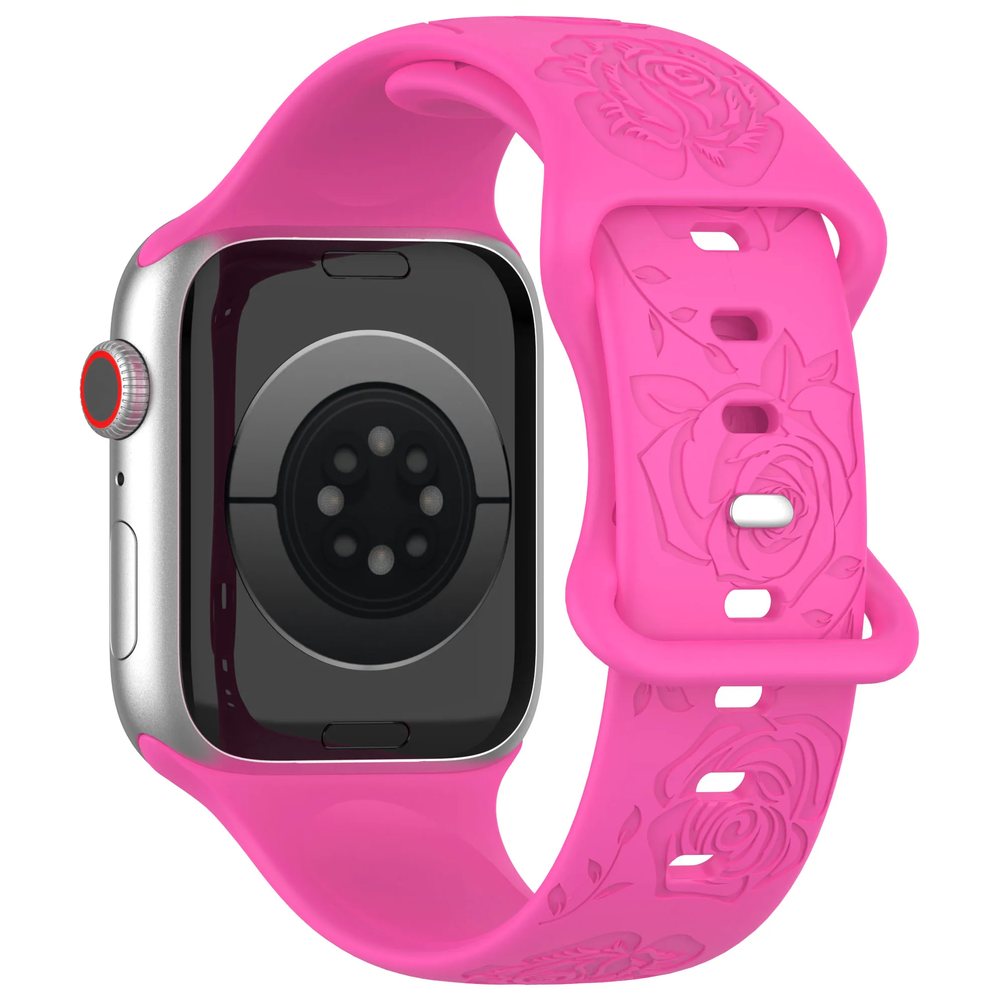 Vibrant Pattern Silicone Strap for Apple Watch - Adjustable Bracelet Band
