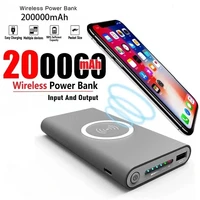 200000mah Power Bank Two-way Wireless Fast Charging Powerbank Portable Charger Type-c External Battery For Samsung Iphone Xiaomi 1