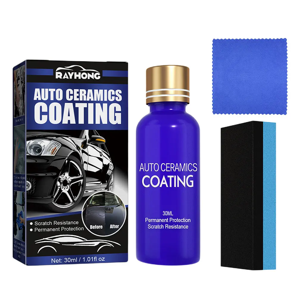 60ml Auto Ceramic Glass Coat Liquid Anti-Scratch Hydrophobic Paint Care Polish Super Detailing Coating Spray Car Repairing Agent