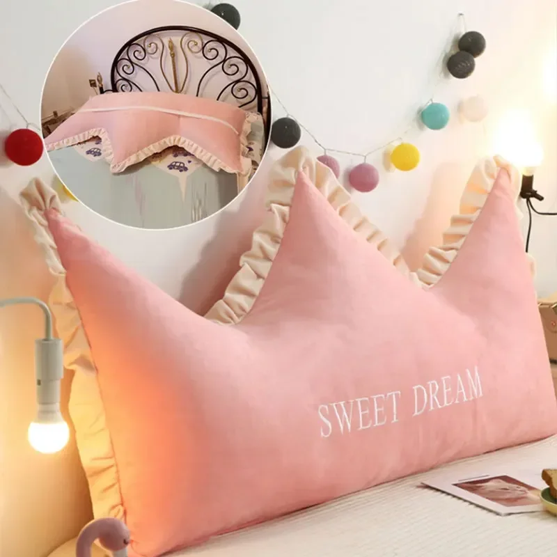 Headboard Wedge Pink Pillow Tatami Lumbar Cushions Long Bolster