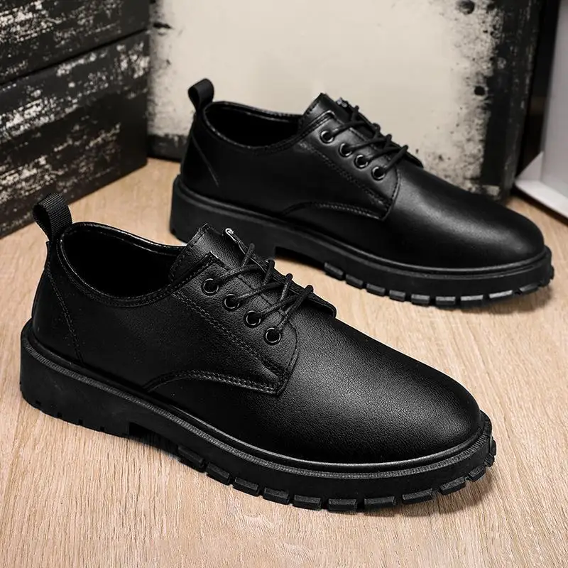 

Brogue Men's Leather Shoes Men's Business Formal Wear Casual Dad Leather Shoes Men's Middle-Aged Men's British Style Retro