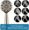 Brushed Nickel Shower Faucet Set with Valve, Shower Kit with Valve and 6 Setting Shower Head, Bathtub Shower Head and Faucet Set 3