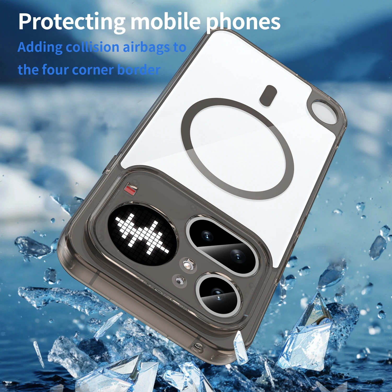 Clear Phone Case with Shockproof Slim Protection and MagSafe Compatibility