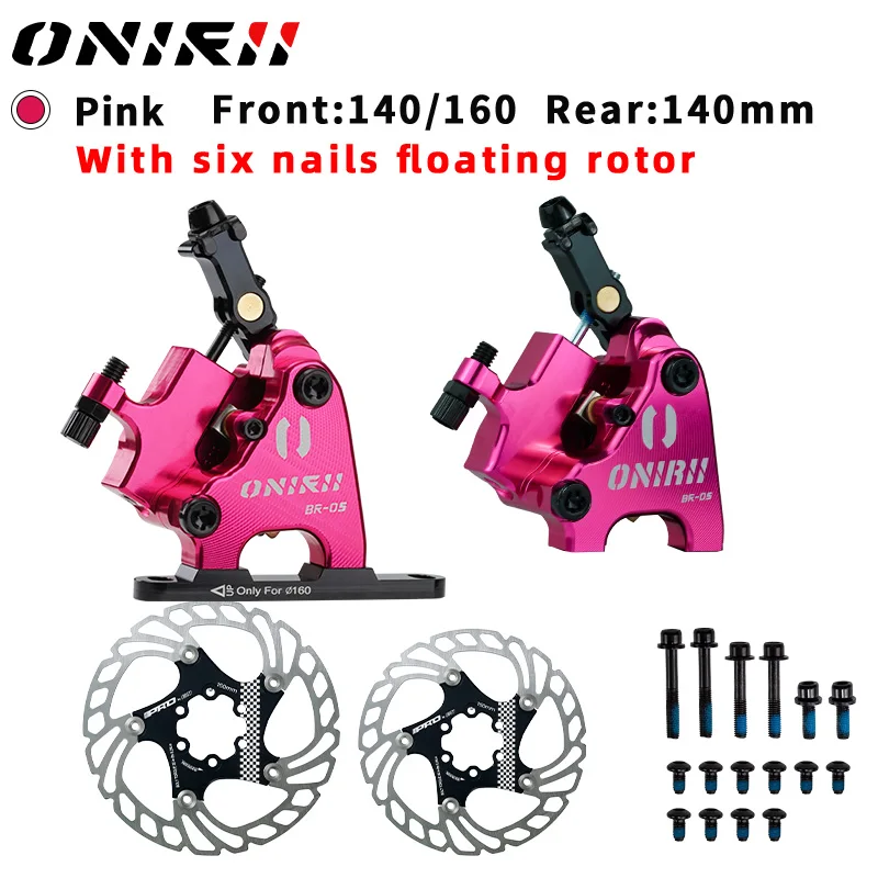 最上級ONIRII機械式油圧ディスクブレーキキット★従来品1.2倍★機械式⇛油圧 Onirii-油圧式自転車ディスクブレーキ,6本のボルトローター付き