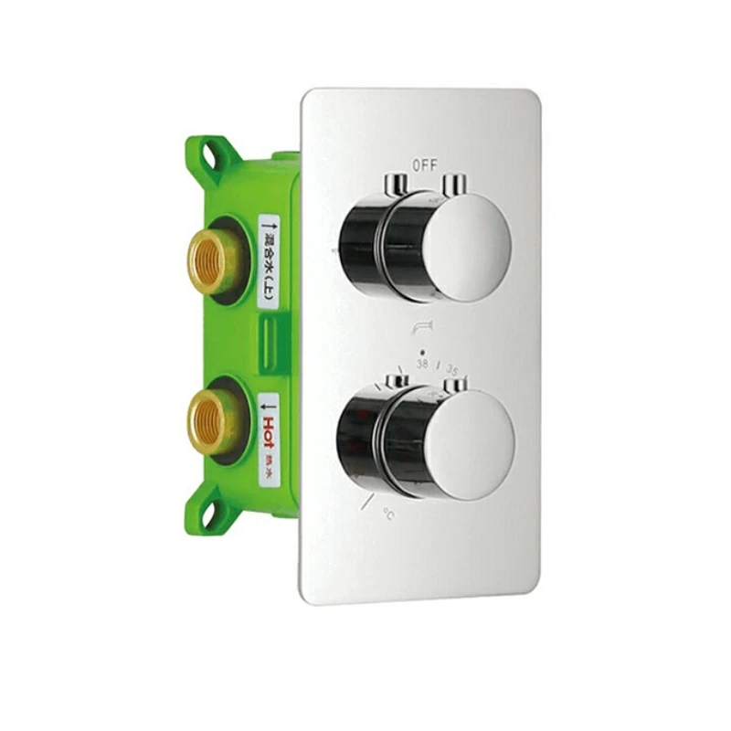 

2 Control Concealed Wall Mounted Hot & Cold Shower Bath Mixer Valve