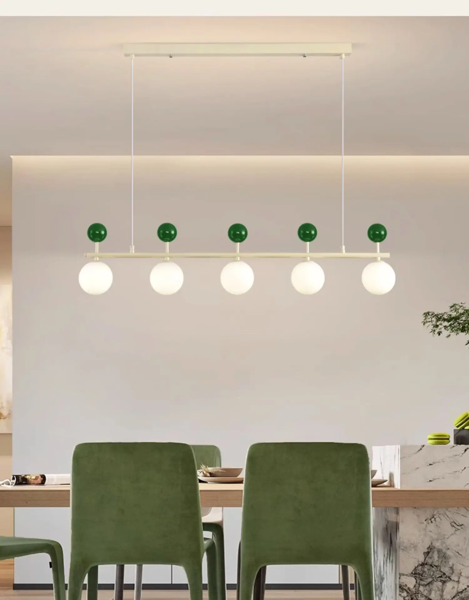 LED Creme Stil Kronleuchter Französisch Glas Ball Anhänger Lampe Für Wohnzimmer Schlafzimmer Restaurant Moderne Esstisch Hängen Lampe – Detail 18