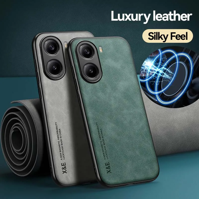 Luxury Sheepskin Magnetic Suction Phone Case