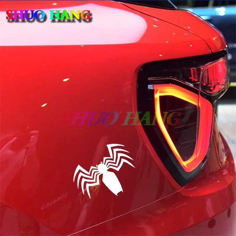 4 Autocollants Voiture Araignée 3D – Décoration Halloween, Style Tuning – Faciles à Coller Et Retirer