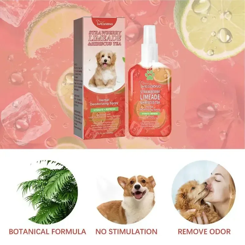 Pet Deodorizer Spray Indoor Deodorization Cat Dog Urine Odor Scent Retention Freshener Cleaning Supplies