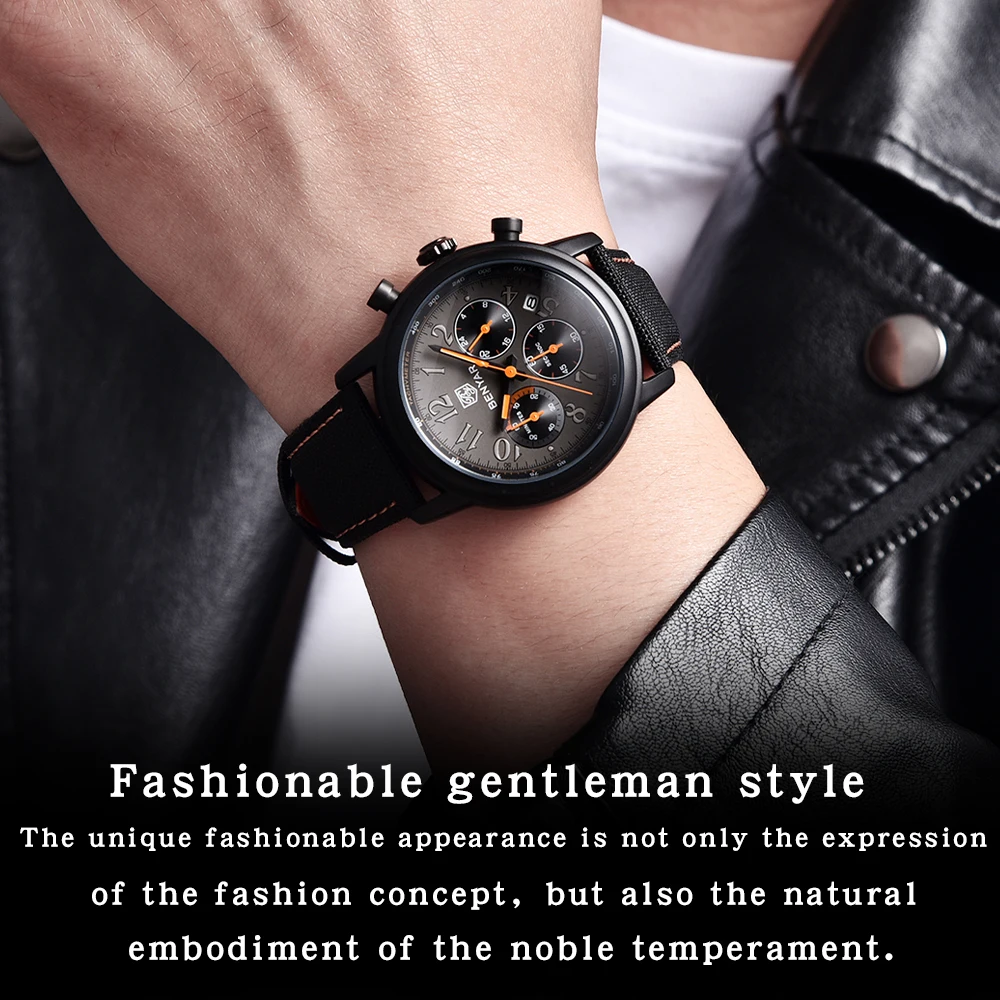 Benyar 5190 Mens Chronograph Watch - Black S0bf19b06813943cf853243ce8d4dcbc68