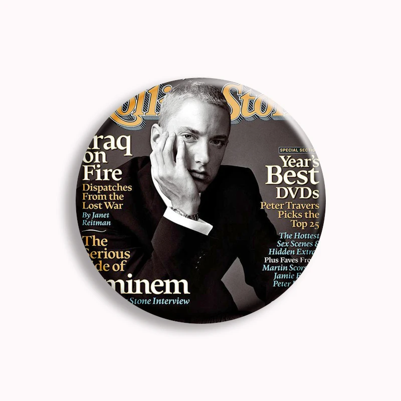 Hot Eminem Rapper Creative Soft Button Pin Hip Hop Singer Cute