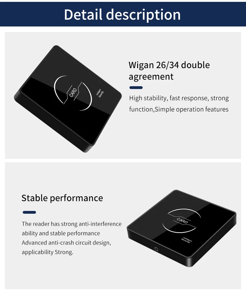 T886R Metal RFID Card 125Khz Proximity Card Access Control Slave Reader Wiegand