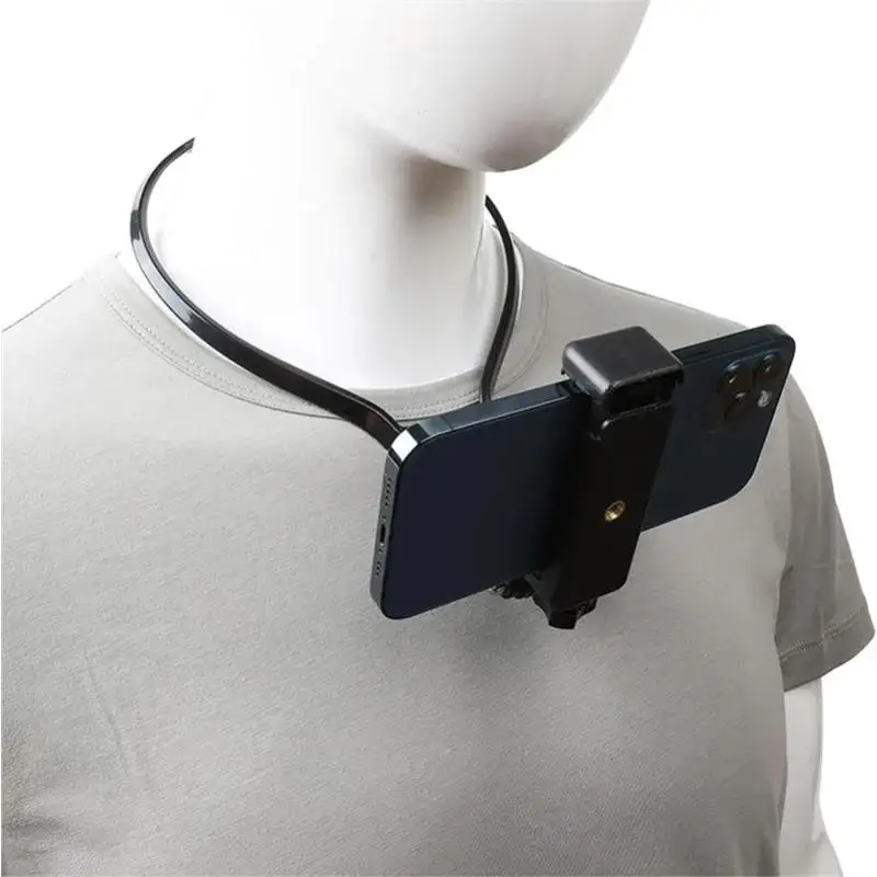 Hands-Free Wearable Neck Hanging Mobile Phone Holder for First-Person Recording