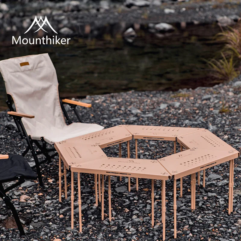 

Outdoor Camping, Versatile Design, Splicing, Hexagonal Table, Aluminum Alloy Beacon Tower, Folding Picnic and Barbecue Table