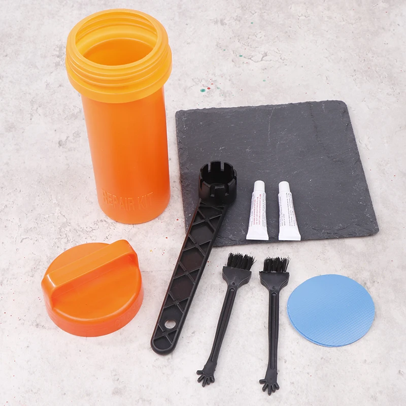SUP Repair Kit with PVC Patches and Glue for Inflatables Portable Stand-Up Paddleboard Repair Kit with Wrench for Kayak Boat