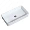 Ceramic Wash Basin Countertop Bathroom Balcony Table Sink Rectangular Above Counter Vanity Sink Apartment Lavatory Vessel Sink 1