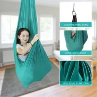 Sensory Swing for Children's Child 150X280CM Home Hammock Hangemock Adjustable Yoga Fitness Tool with Extension Straps Carabiner 1