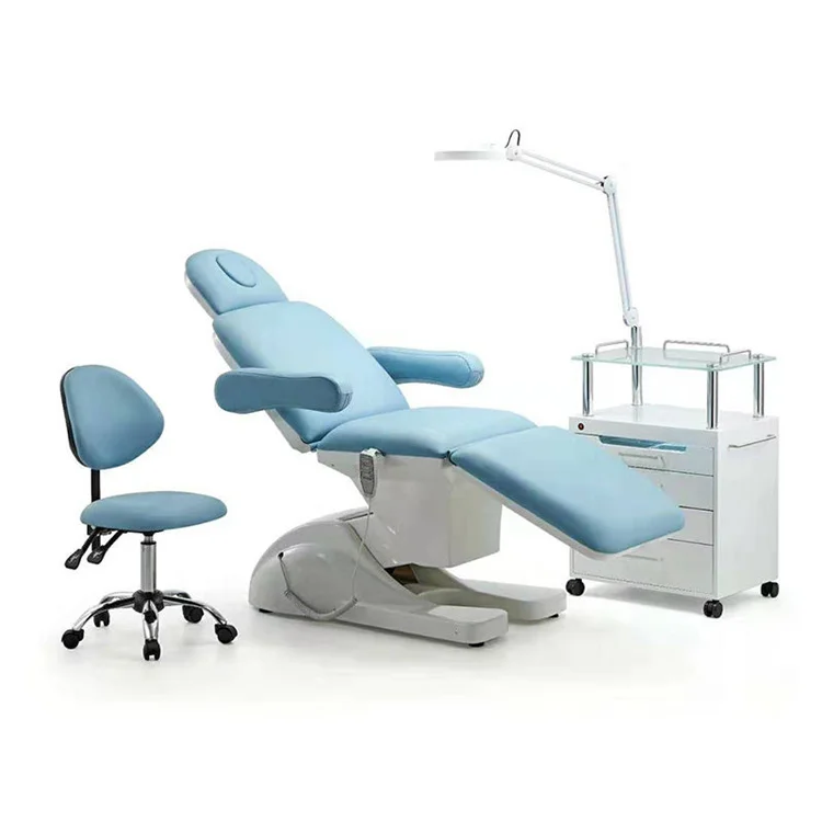 Cosmetic Bed Electric Cosmetology Chair Three Sections Eyelash Extension Beauty  Facial Massage Treatment Table with USB 4