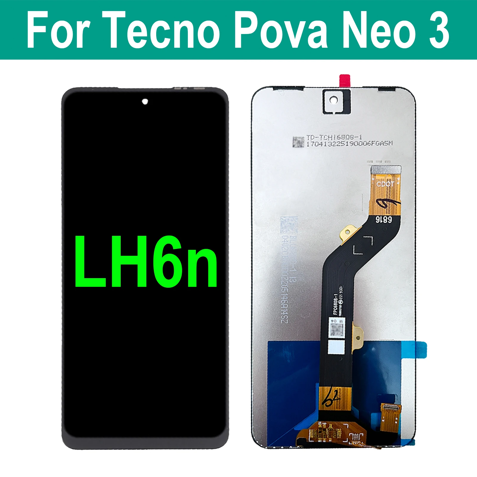 

6.82'' Original For Tecno Pova Neo 3 LH6n LCD Display Touch Screen Digitizer Assembly For Tecno Pova Neo3 LCD
