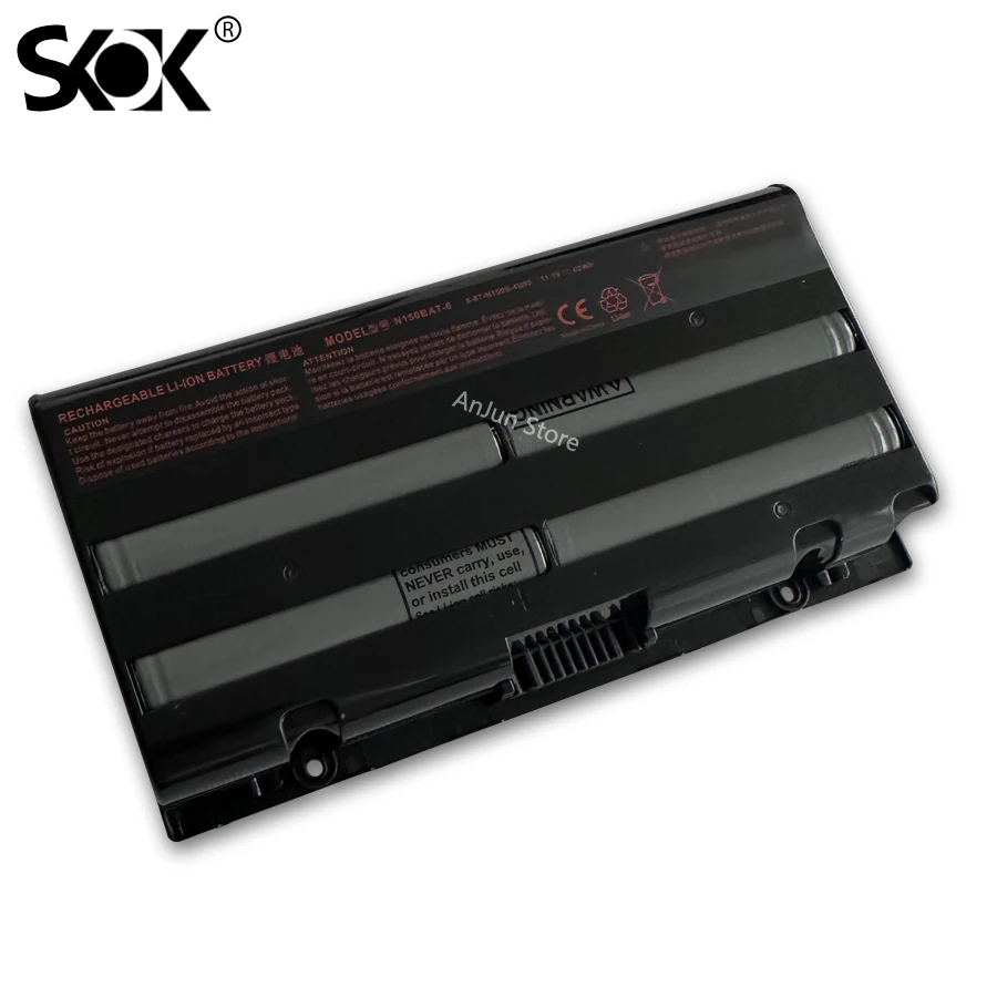 new net Batteria W650BAT-6 Compatibile con Notebook Clevo W650 W650D W650DC W650R W650RB W650RC W650RC1 W650RN W650RZ W651 W655 W670 Olivetti Olibook P75B Hasee K570N [4400mAh