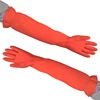 56cm  Dish Washing  Household Scrubbe Repeatable Kitchen Tool  Waterproof Acid and Alkali Resistant Long Rubber Gloves 4