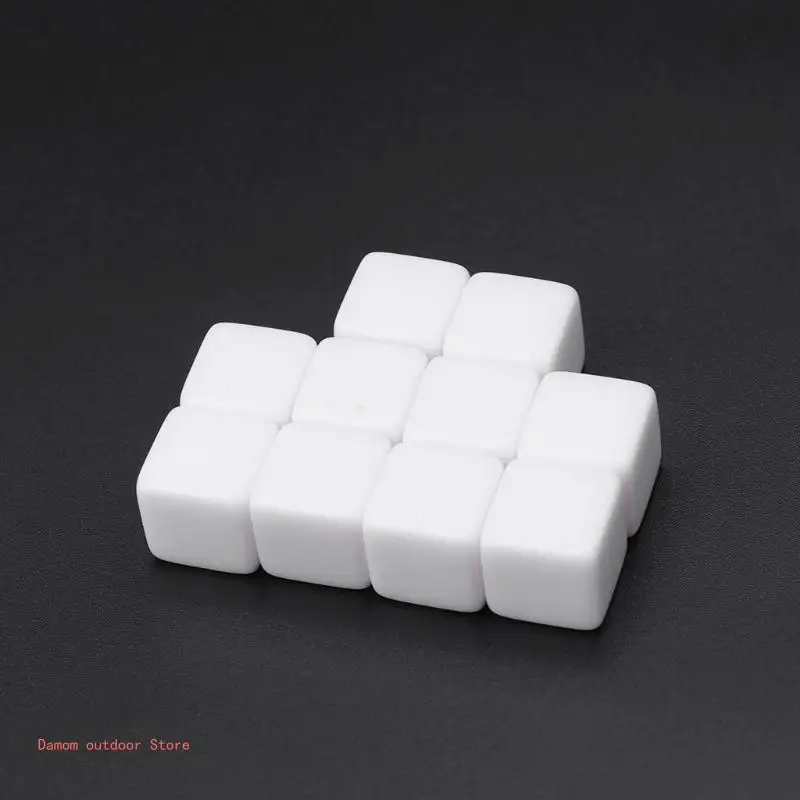 Blank Acrylic 14mm 6 Sides for Party Family DIY Games Kids Printing 10 Pieces Game Dice Dice Set Acrylic Dice