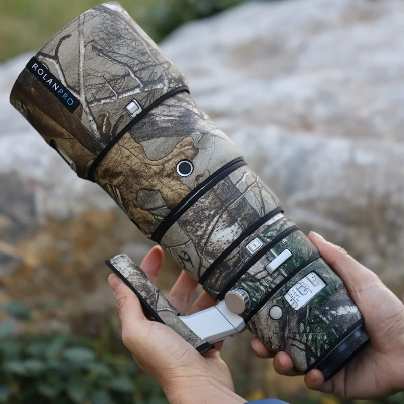 ROLANPRO Wasserdichter Objektivmantel für FUJI FUJINON XF 500 mm F5.6R LM OIS WR Camouflage Objektivabdeckung Guns Case Objektivschutzhülle – Detail 5