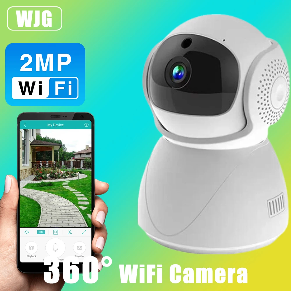 

Wifi camera indoor wall PTZ 360° wifi camera with AI panoramic camera HD night vision for home and bedroom surveillance