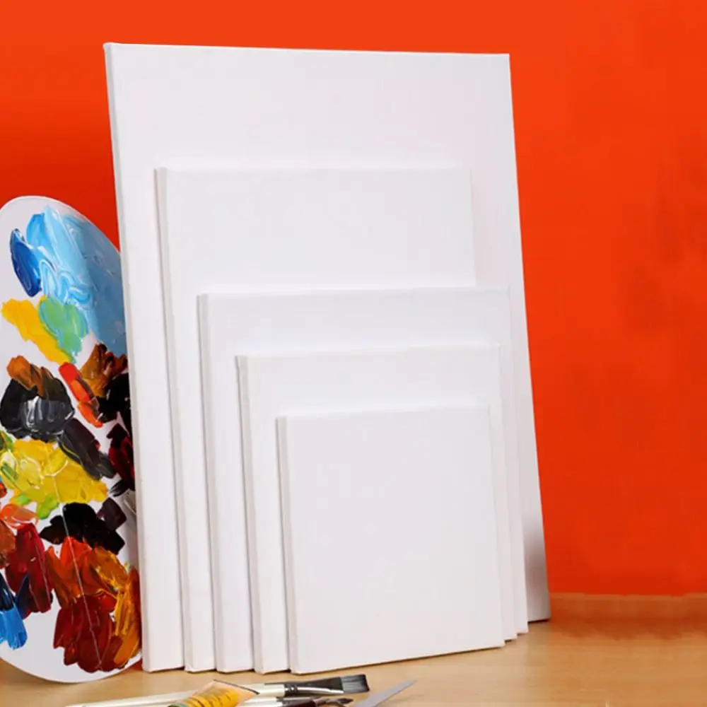 Picture Frame Blank Oil Canvas Rectangle Cotton Painting Board Wooden Multi Size Drawing Board Oil Paint