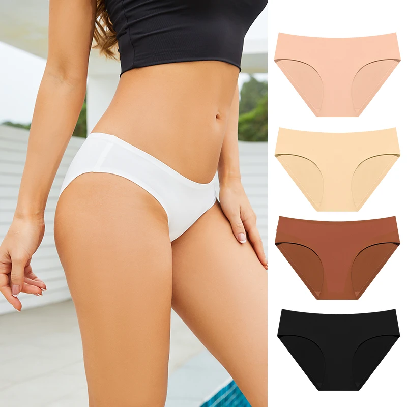 

3 шт., женские бесшовные хипстерские Трусы из вискозы