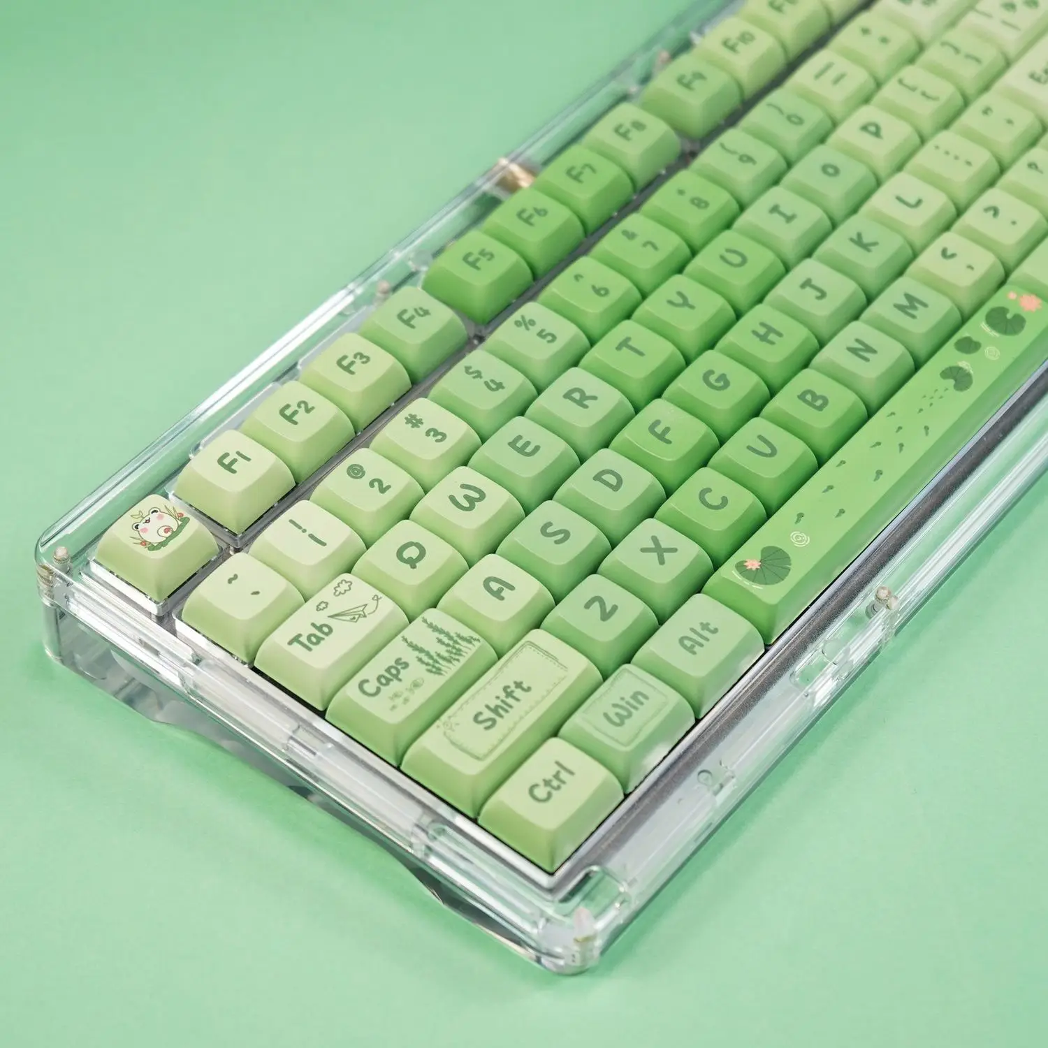 

129 Green Keycaps Pbt Keycap Mechanical Keyboard Customized DIY Caps XDA