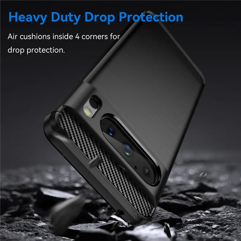 Sleek Carbon Fiber Matte Silicone Protective Phone Case