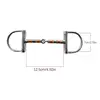 Horse Snaffle Bit D Ring Mouth Bit Roller With Copper Single Joint Horse Bit D-Ring Snaffle Bits For Equestrian Supplies 6
