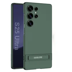 Premium Kickstand Phone Case with Wireless Charging Compatibility and Durable Protective Cover for Galaxy S25 Ultra (Green)