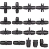 10pcs Garden 3/8" To 1/4" Hose Connector 8/11 To 4/7mm Barbed Lock Tee Straight Elbow End Plugs Pipe Adapter Irrigator Fitting 1
