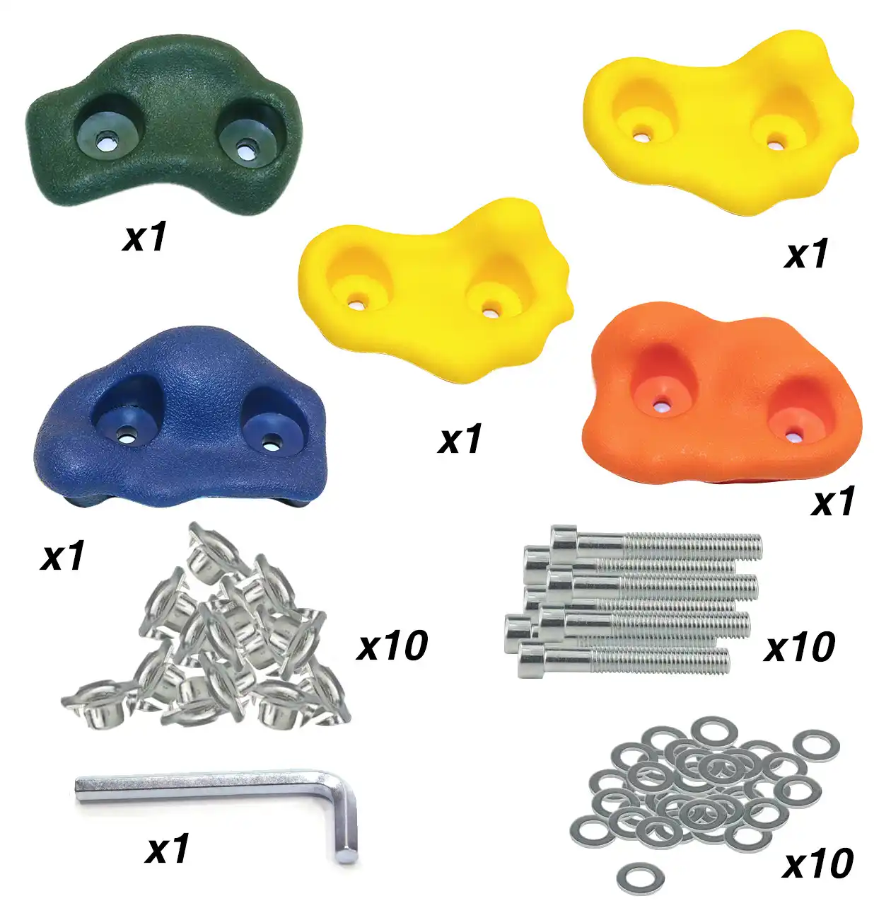 20 Pcs Rock Climbing Holds For Climber 3 Shapes Extra Large Rock