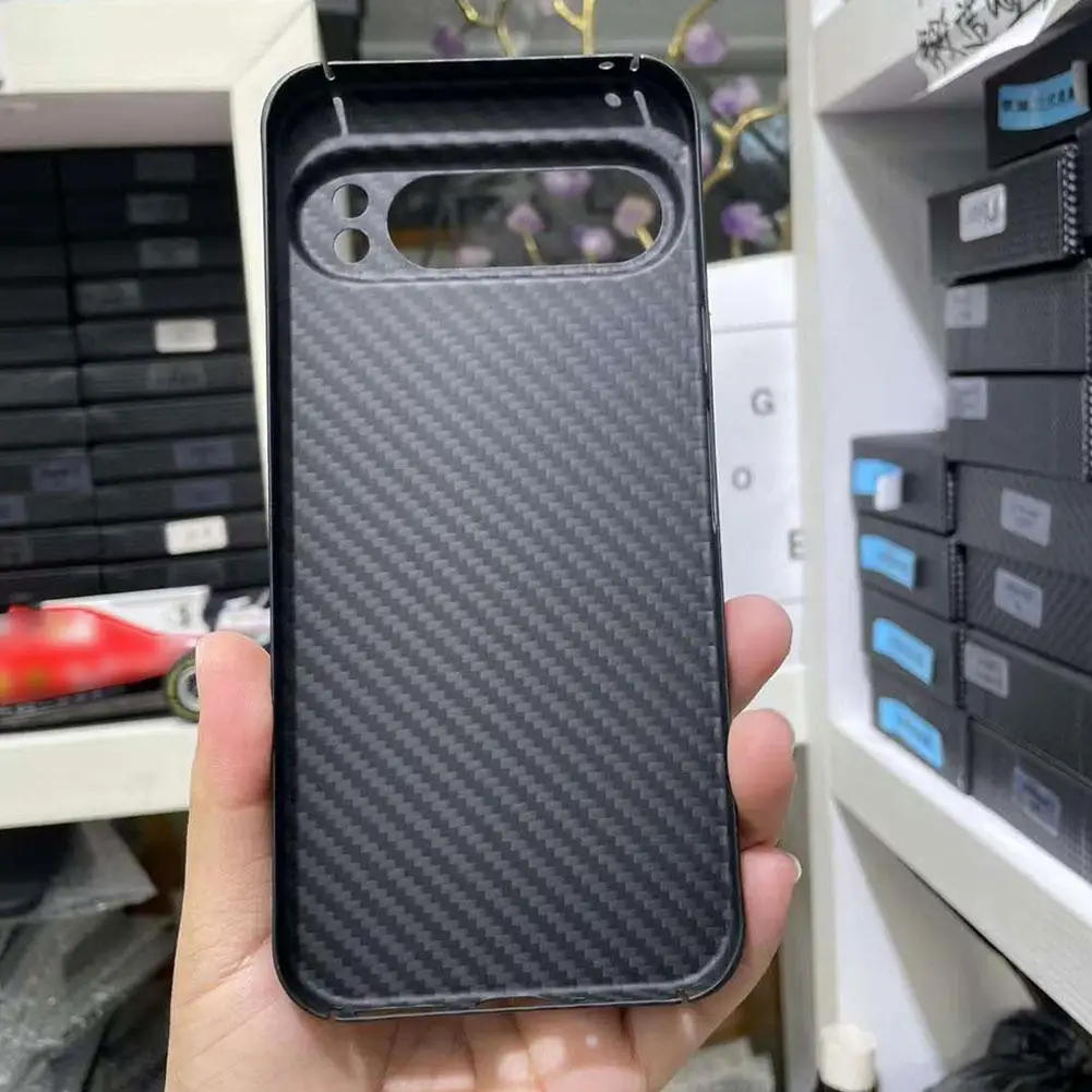 

Чехол с защитой от падения Aramid, черный корпус из углеродного волокна, мягкий силиконовый чехол из ТПУ, защитный чехол для Google 9 Pro J8P1