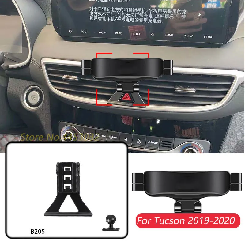 

Gravity Car Phone Holder For Hyundai Tucson 2019-2020 Base Mount Special GPS Stand Adjustable Bracket Interior accessories