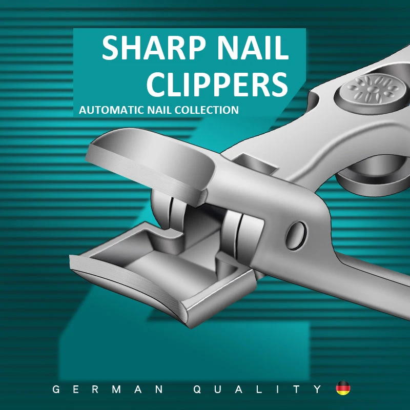 Stainless Steel Nail Clippers Wide Jaw Opening Manicure Fingernail Cutter Thick Hard Ingrown Toenail Scissors tools