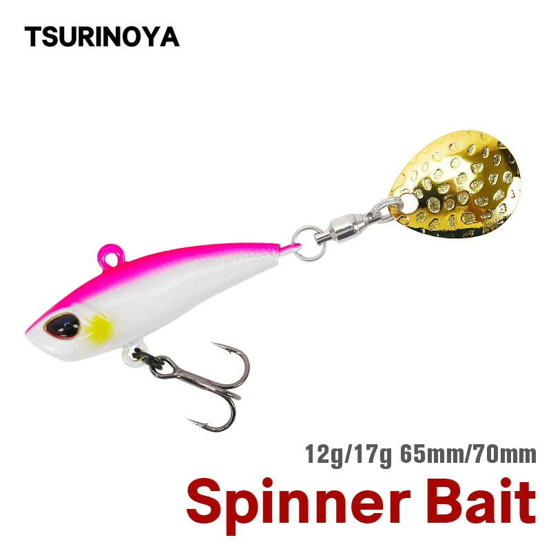 TSURINOYA Metal Vib Fishing Lure Sequins Spinnerbait 36mm/12g 42mm